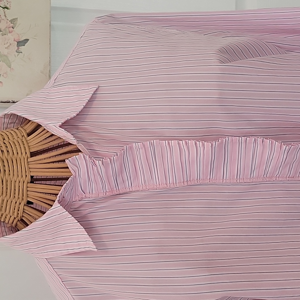 Oxford Style Button Down With Ruffle Front By The… - image 2